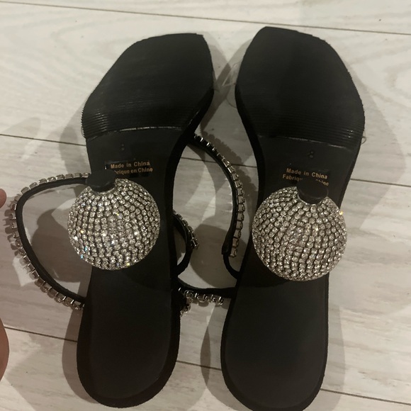 Jeffrey Campbell The Hustle Sandal In Black Suede Silver. Glamour Revolve Size 8 - Picture 2 of 8